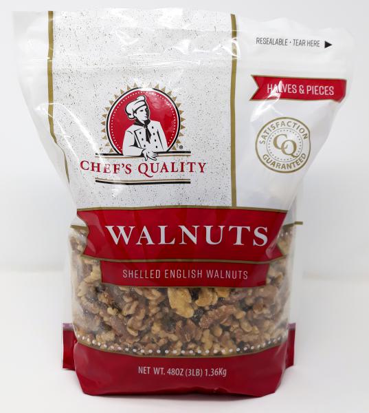 Chef's Quality Walnut Halves & Pieces 48oz