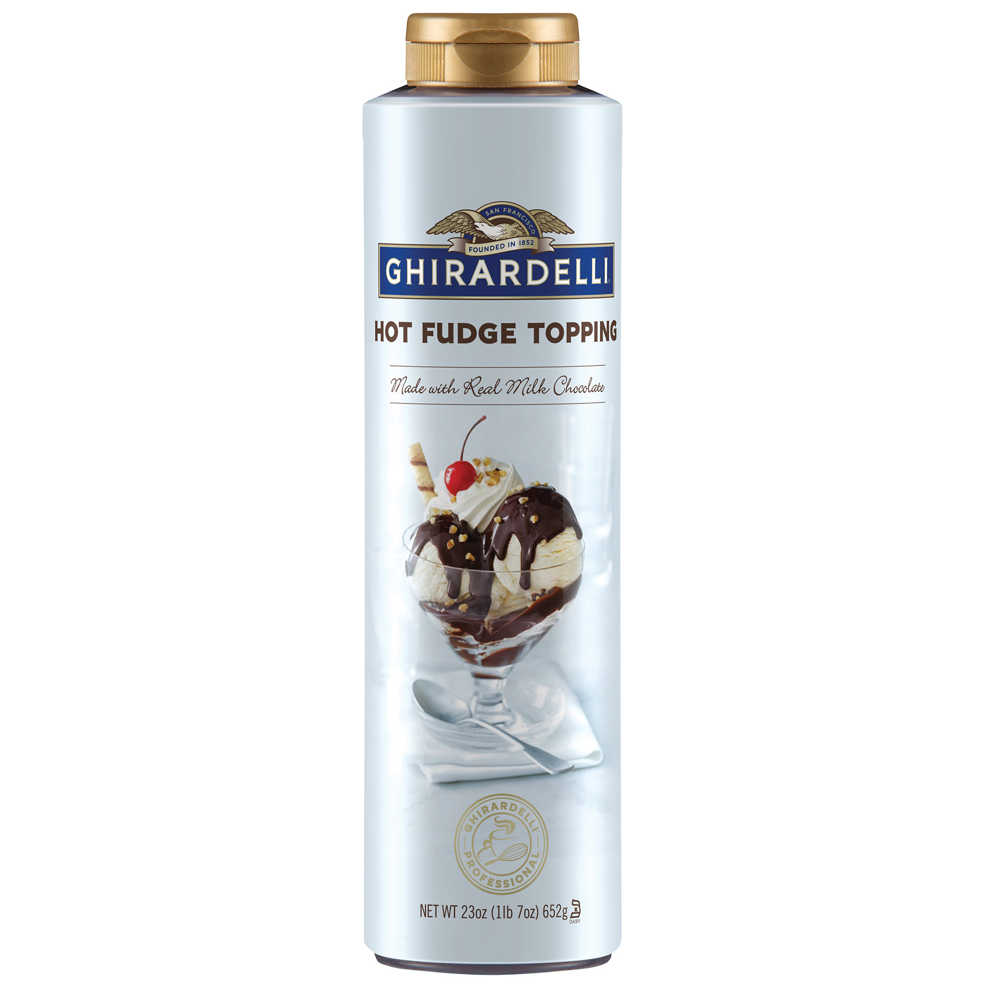 Ghirardelli Hot Fudge Milk Chocolate 23 oz Squeeze Bottle