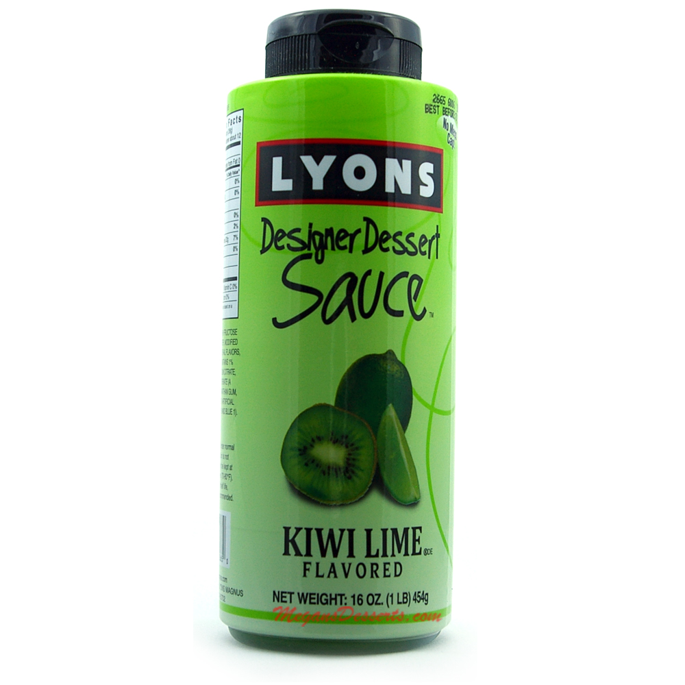 Lyons Kiwi Lime Designer Dessert Syrup Sauce 16oz