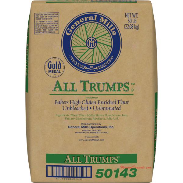 All Trumps High Gluten Flour by General Mills - 50 lbs