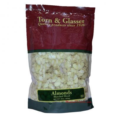 Torn & Glasser Blanched Sliced Natural Almonds 22oz