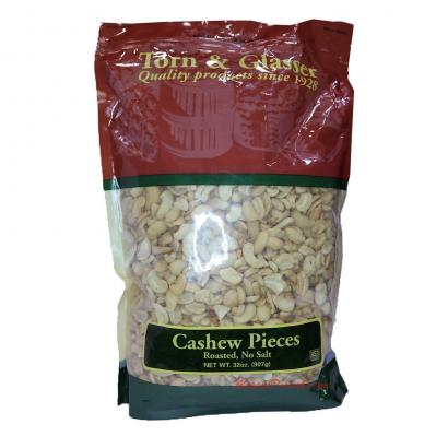 Torn & Glasser Cashew Pieces Roasted No Salt 32oz