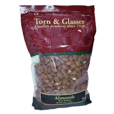 Torn & Glasser Raw Shelled Almonds 32oz